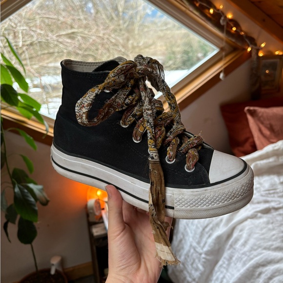 Converse Hightop Sneakers with Bohemian Laces - Picture 4 of 9